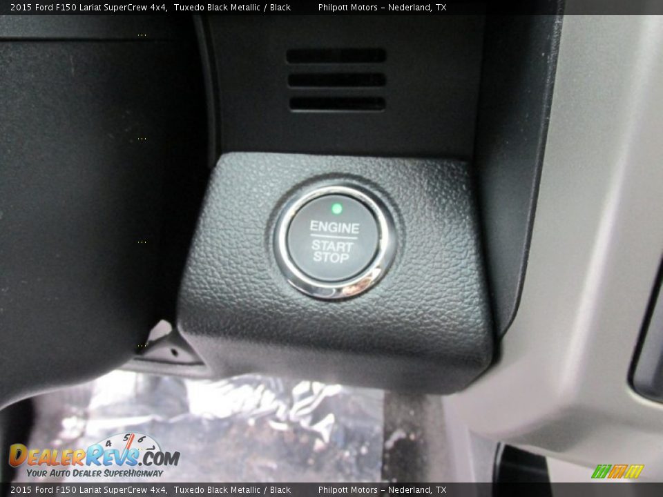 2015 Ford F150 Lariat SuperCrew 4x4 Tuxedo Black Metallic / Black Photo #34
