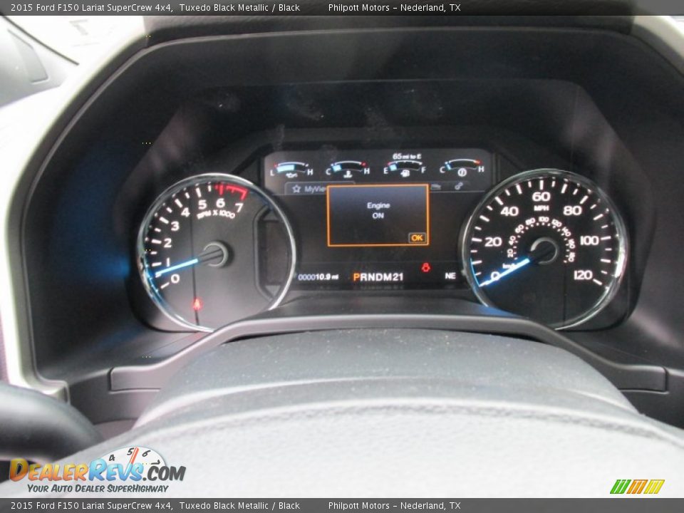 2015 Ford F150 Lariat SuperCrew 4x4 Tuxedo Black Metallic / Black Photo #36