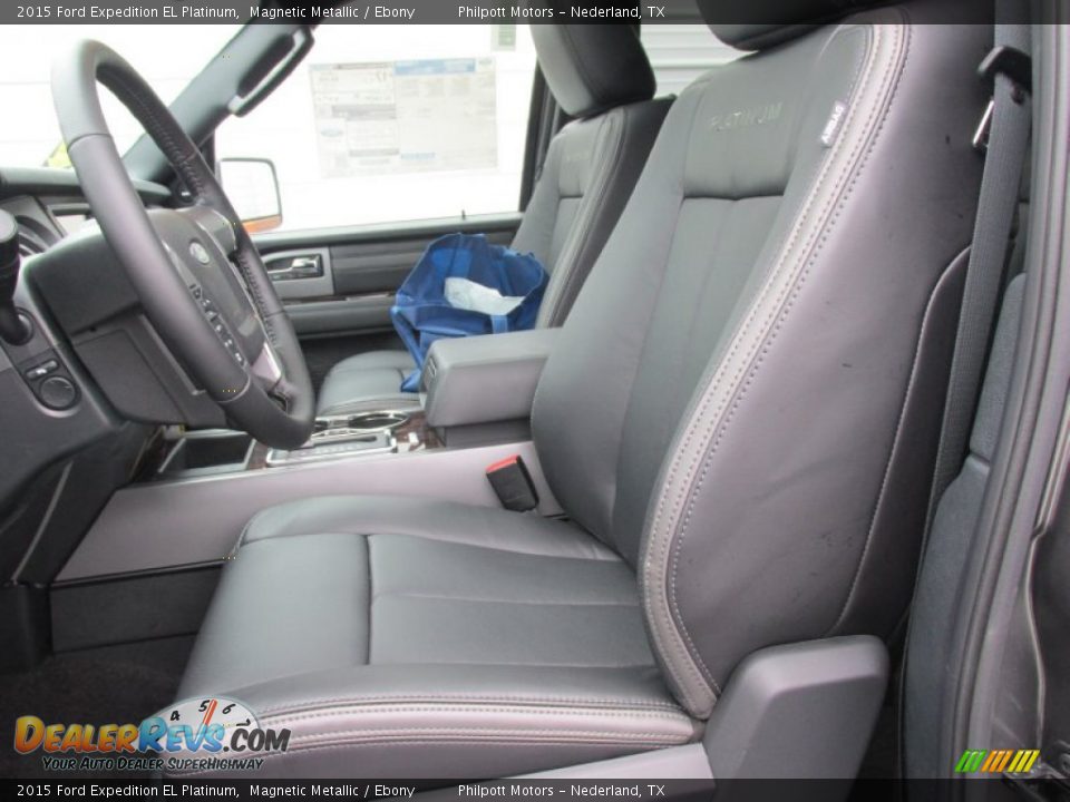Front Seat of 2015 Ford Expedition EL Platinum Photo #28
