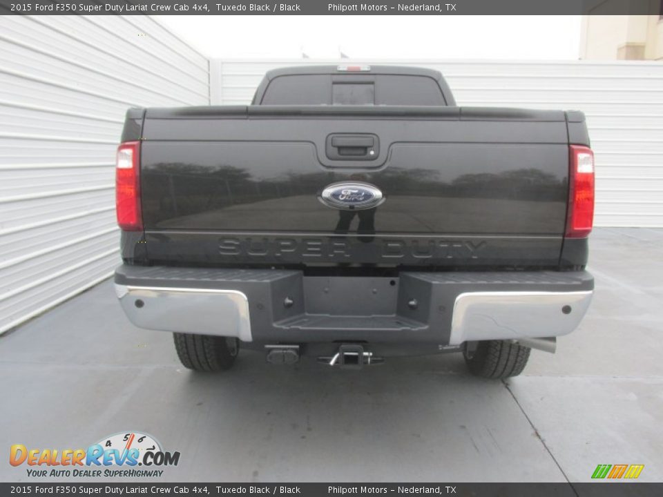 2015 Ford F350 Super Duty Lariat Crew Cab 4x4 Tuxedo Black / Black Photo #5