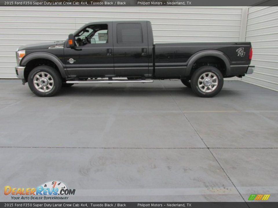 2015 Ford F350 Super Duty Lariat Crew Cab 4x4 Tuxedo Black / Black Photo #6