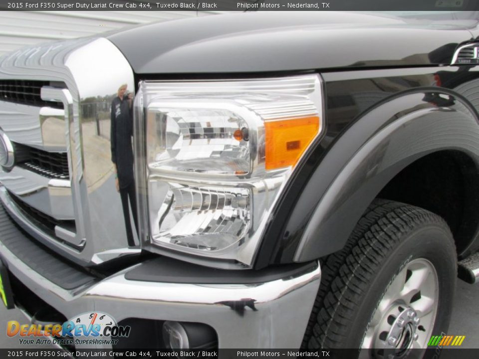 2015 Ford F350 Super Duty Lariat Crew Cab 4x4 Tuxedo Black / Black Photo #9