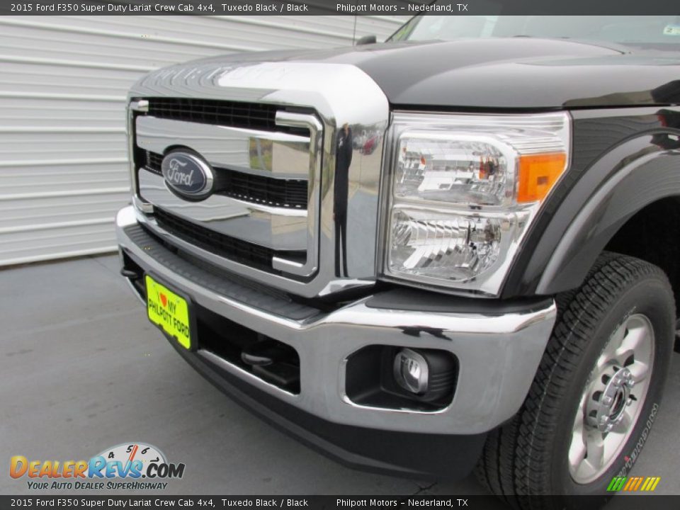 2015 Ford F350 Super Duty Lariat Crew Cab 4x4 Tuxedo Black / Black Photo #10