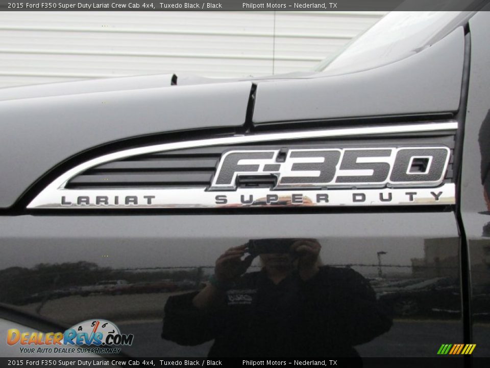 2015 Ford F350 Super Duty Lariat Crew Cab 4x4 Tuxedo Black / Black Photo #14
