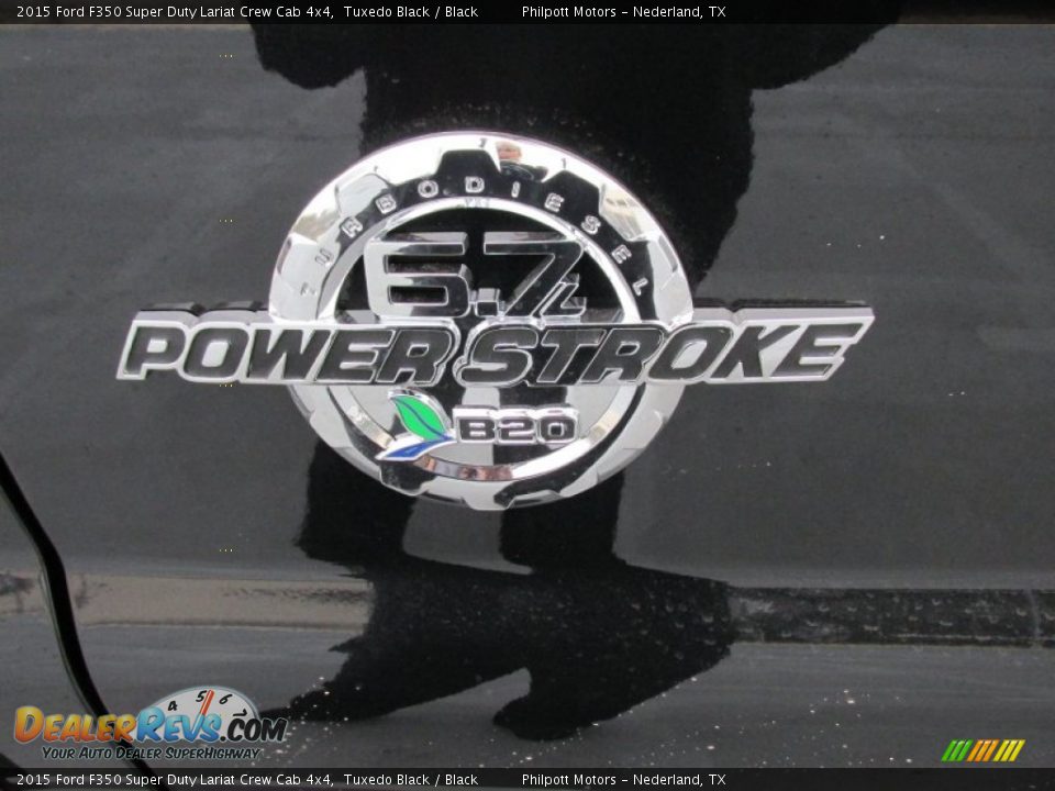 2015 Ford F350 Super Duty Lariat Crew Cab 4x4 Tuxedo Black / Black Photo #15