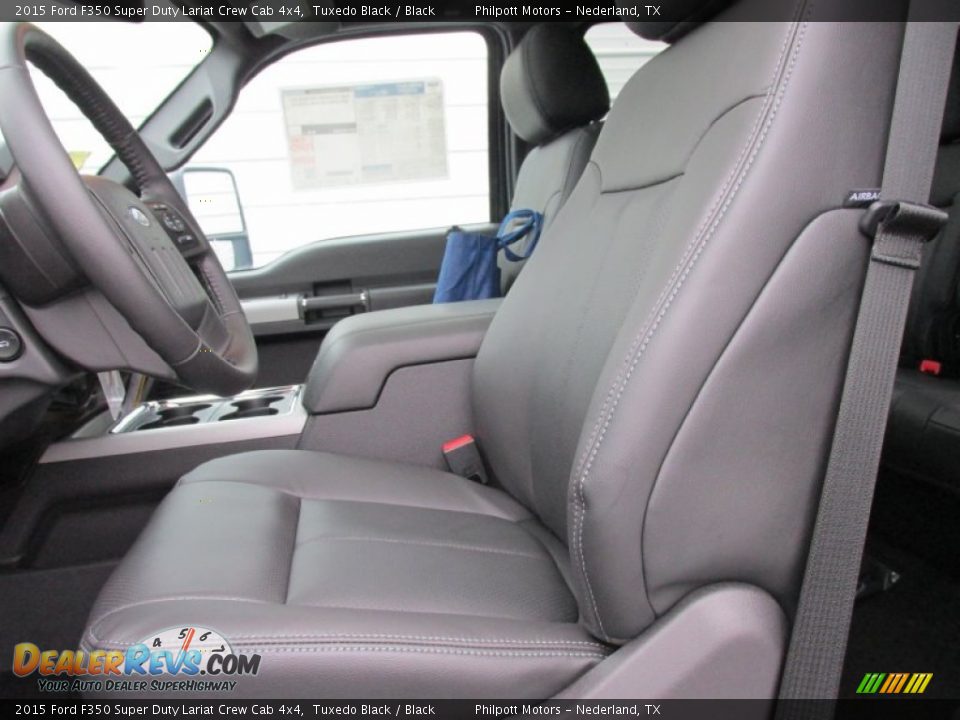 2015 Ford F350 Super Duty Lariat Crew Cab 4x4 Tuxedo Black / Black Photo #25