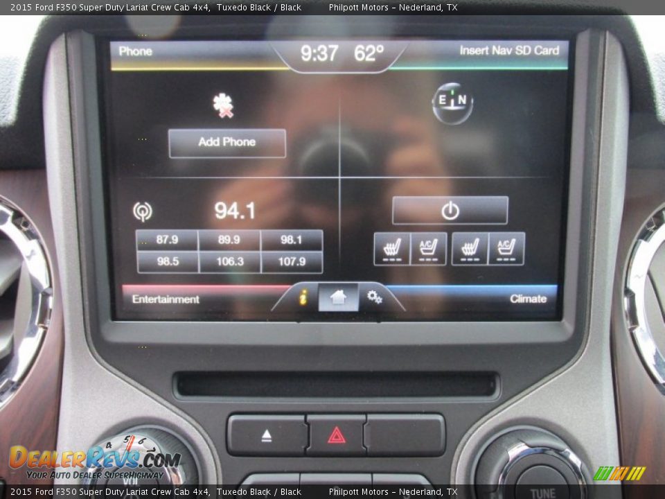 2015 Ford F350 Super Duty Lariat Crew Cab 4x4 Tuxedo Black / Black Photo #30