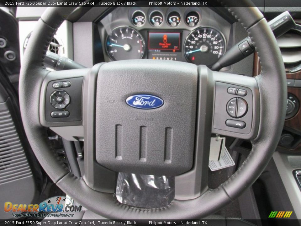 2015 Ford F350 Super Duty Lariat Crew Cab 4x4 Tuxedo Black / Black Photo #34