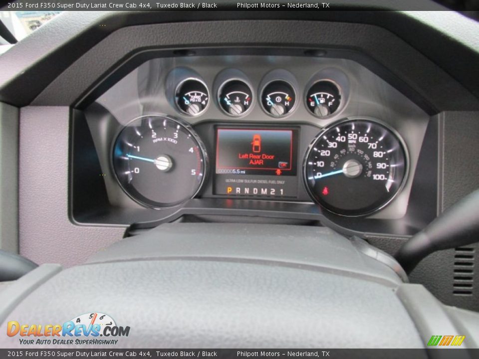 2015 Ford F350 Super Duty Lariat Crew Cab 4x4 Tuxedo Black / Black Photo #35