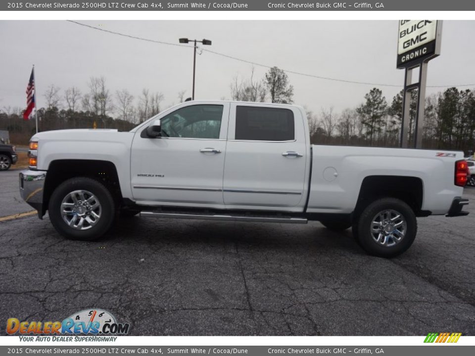 2015 Chevrolet Silverado 2500HD LTZ Crew Cab 4x4 Summit White / Cocoa/Dune Photo #4