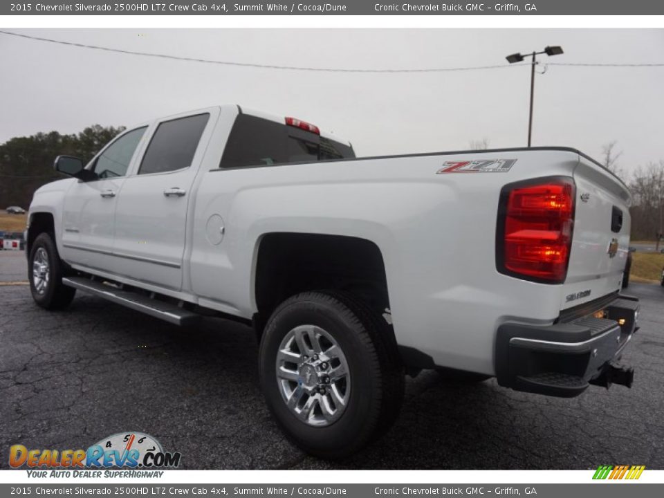 2015 Chevrolet Silverado 2500HD LTZ Crew Cab 4x4 Summit White / Cocoa/Dune Photo #5