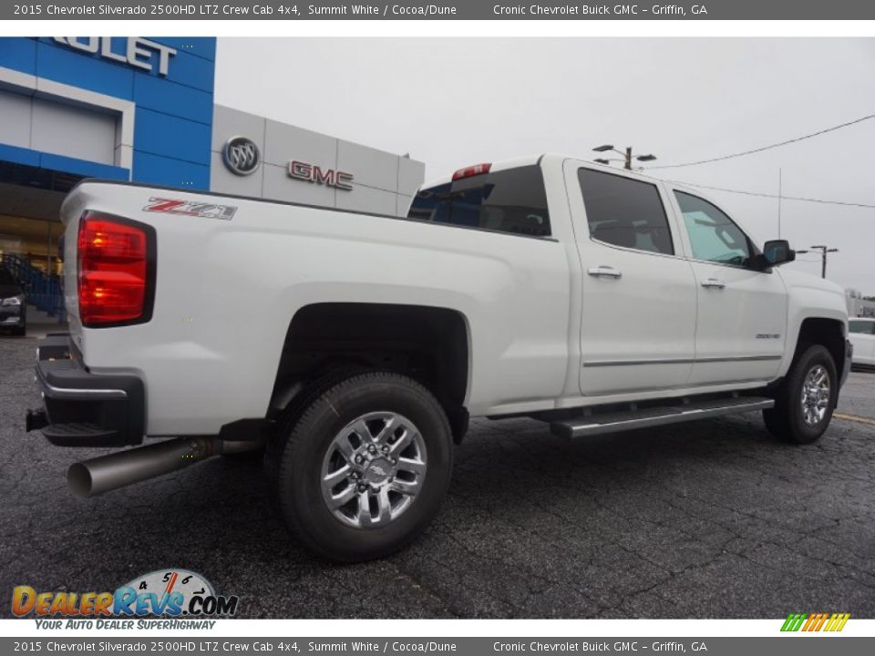2015 Chevrolet Silverado 2500HD LTZ Crew Cab 4x4 Summit White / Cocoa/Dune Photo #7