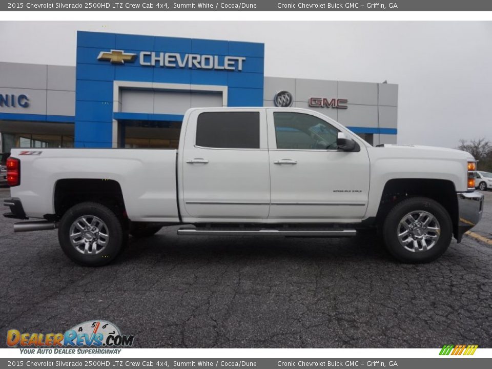 2015 Chevrolet Silverado 2500HD LTZ Crew Cab 4x4 Summit White / Cocoa/Dune Photo #8