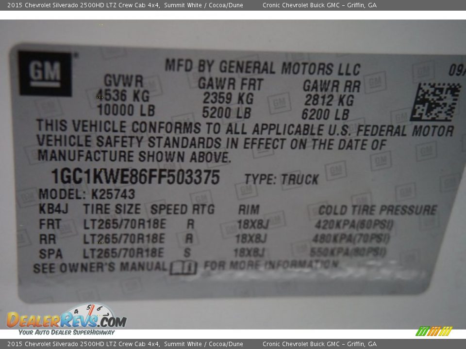 2015 Chevrolet Silverado 2500HD LTZ Crew Cab 4x4 Summit White / Cocoa/Dune Photo #17