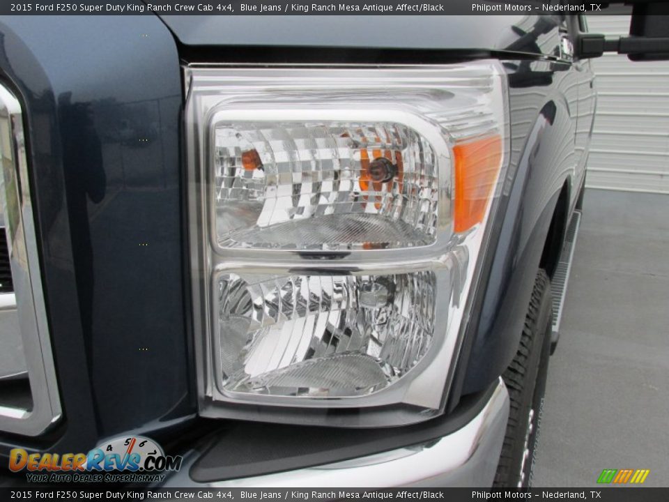 2015 Ford F250 Super Duty King Ranch Crew Cab 4x4 Blue Jeans / King Ranch Mesa Antique Affect/Black Photo #9