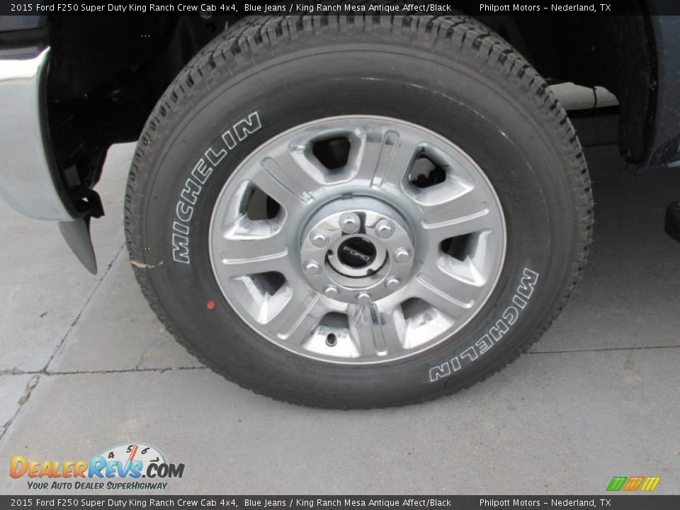 2015 Ford F250 Super Duty King Ranch Crew Cab 4x4 Blue Jeans / King Ranch Mesa Antique Affect/Black Photo #11