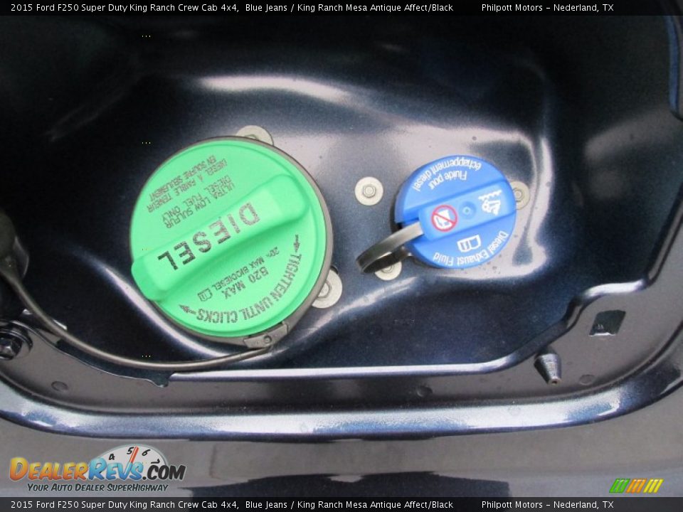 2015 Ford F250 Super Duty King Ranch Crew Cab 4x4 Blue Jeans / King Ranch Mesa Antique Affect/Black Photo #17