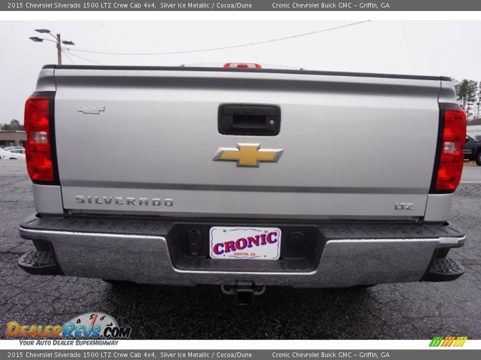 2015 Chevrolet Silverado 1500 LTZ Crew Cab 4x4 Silver Ice Metallic / Cocoa/Dune Photo #6