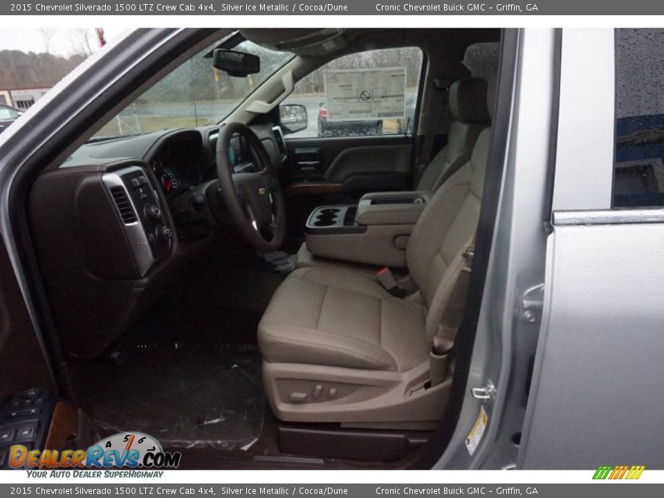 2015 Chevrolet Silverado 1500 LTZ Crew Cab 4x4 Silver Ice Metallic / Cocoa/Dune Photo #9