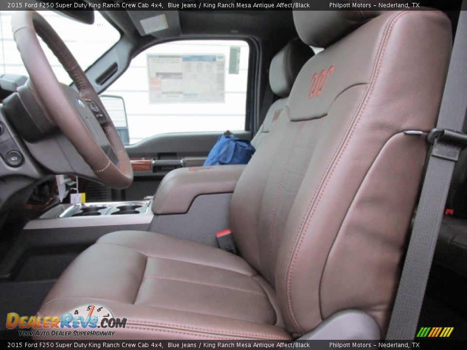 2015 Ford F250 Super Duty King Ranch Crew Cab 4x4 Blue Jeans / King Ranch Mesa Antique Affect/Black Photo #25