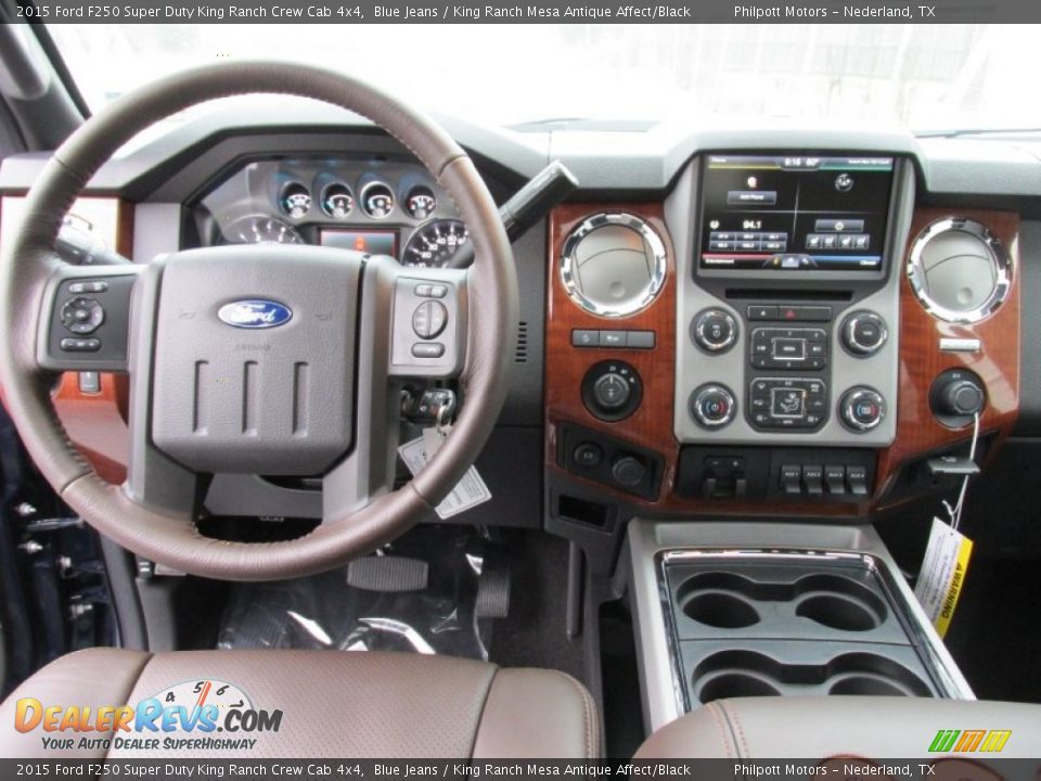 2015 Ford F250 Super Duty King Ranch Crew Cab 4x4 Blue Jeans / King Ranch Mesa Antique Affect/Black Photo #28