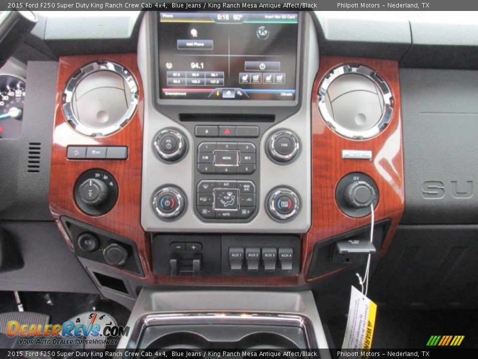 2015 Ford F250 Super Duty King Ranch Crew Cab 4x4 Blue Jeans / King Ranch Mesa Antique Affect/Black Photo #29