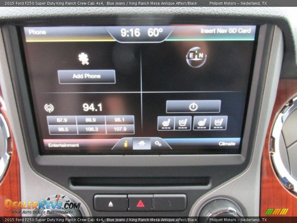 2015 Ford F250 Super Duty King Ranch Crew Cab 4x4 Blue Jeans / King Ranch Mesa Antique Affect/Black Photo #30