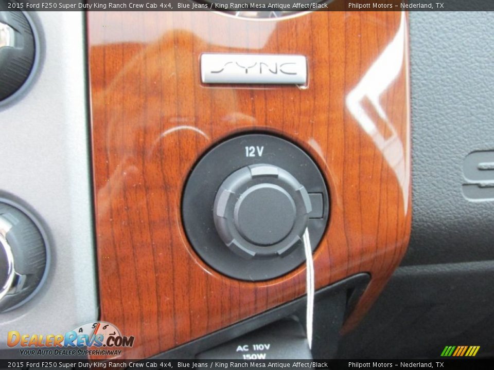 2015 Ford F250 Super Duty King Ranch Crew Cab 4x4 Blue Jeans / King Ranch Mesa Antique Affect/Black Photo #33