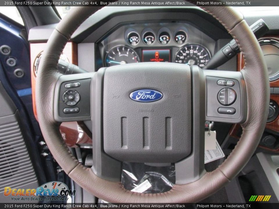2015 Ford F250 Super Duty King Ranch Crew Cab 4x4 Blue Jeans / King Ranch Mesa Antique Affect/Black Photo #36