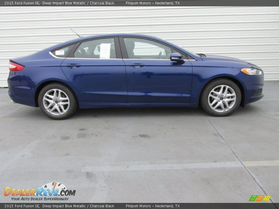 Deep Impact Blue Metallic 2015 Ford Fusion SE Photo #3