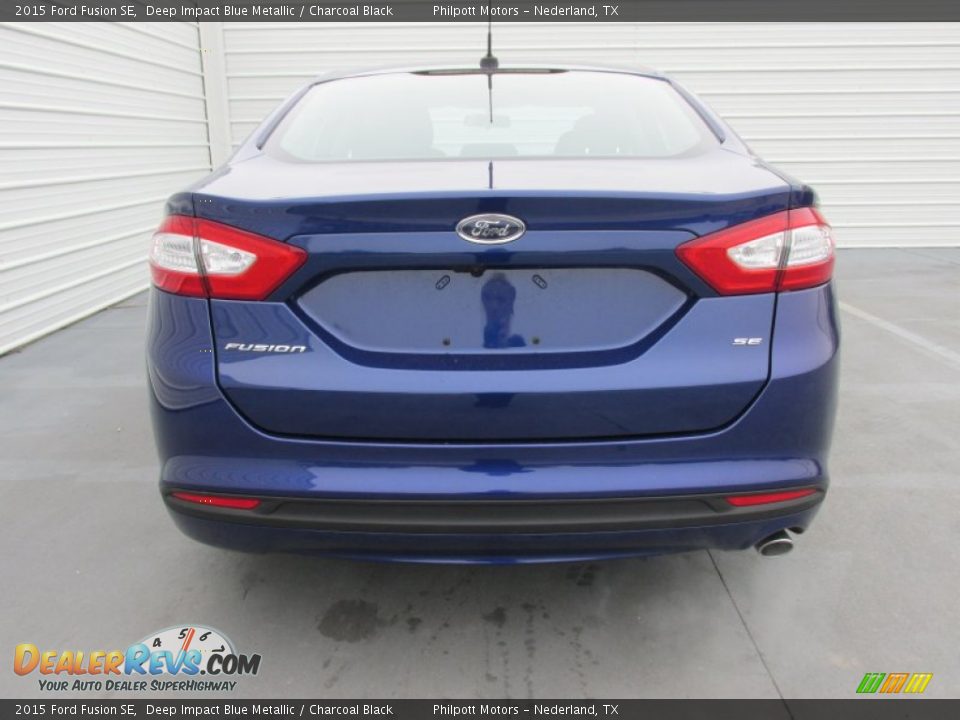 2015 Ford Fusion SE Deep Impact Blue Metallic / Charcoal Black Photo #5