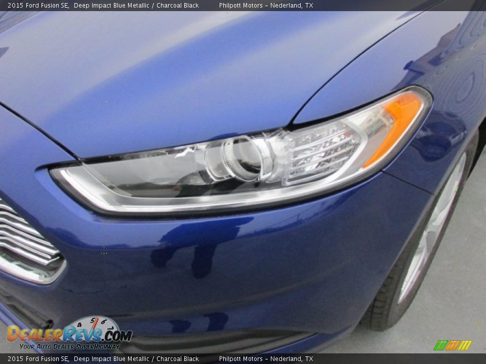 2015 Ford Fusion SE Deep Impact Blue Metallic / Charcoal Black Photo #9