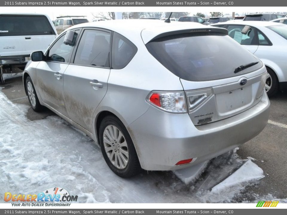 2011 Subaru Impreza 2.5i Premium Wagon Spark Silver Metallic / Carbon Black Photo #3