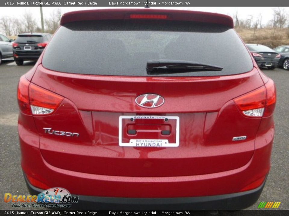 2015 Hyundai Tucson GLS AWD Garnet Red / Beige Photo #4