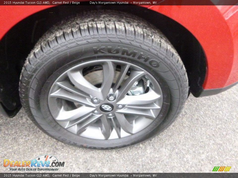 2015 Hyundai Tucson GLS AWD Garnet Red / Beige Photo #9