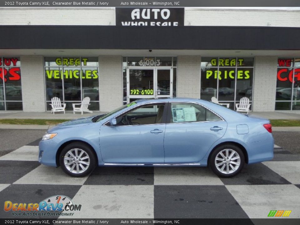 2012 Toyota Camry XLE Clearwater Blue Metallic / Ivory Photo #1