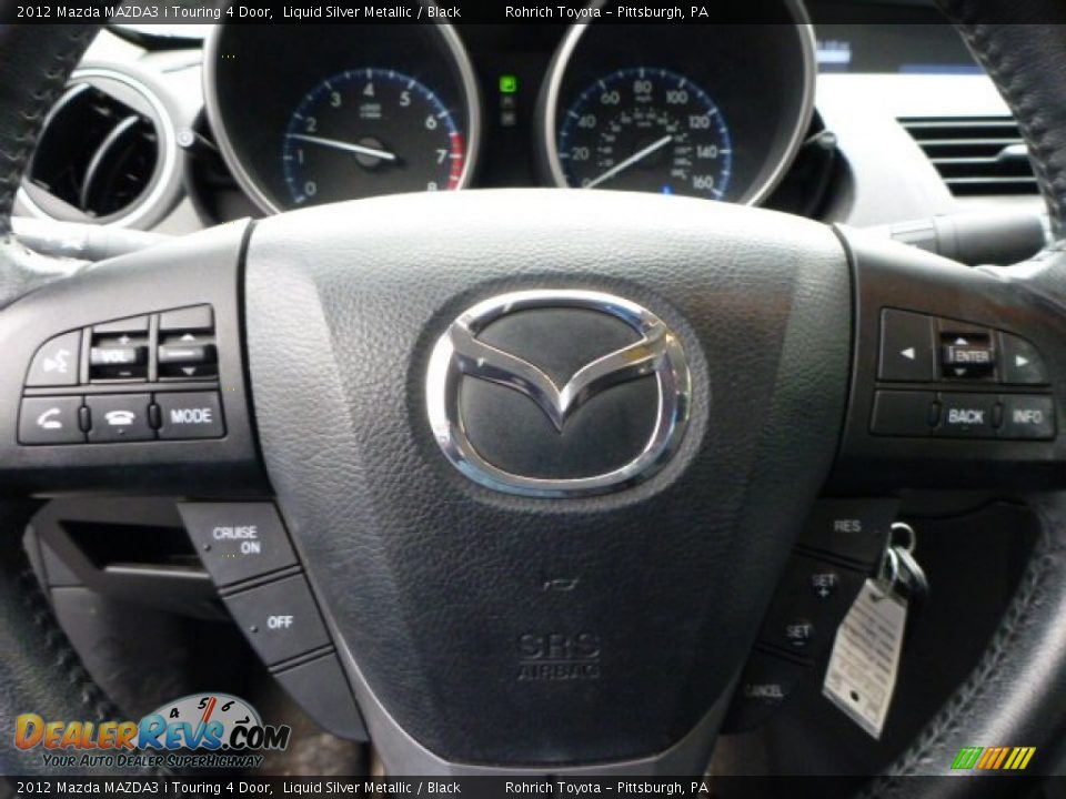 2012 Mazda MAZDA3 i Touring 4 Door Liquid Silver Metallic / Black Photo #3