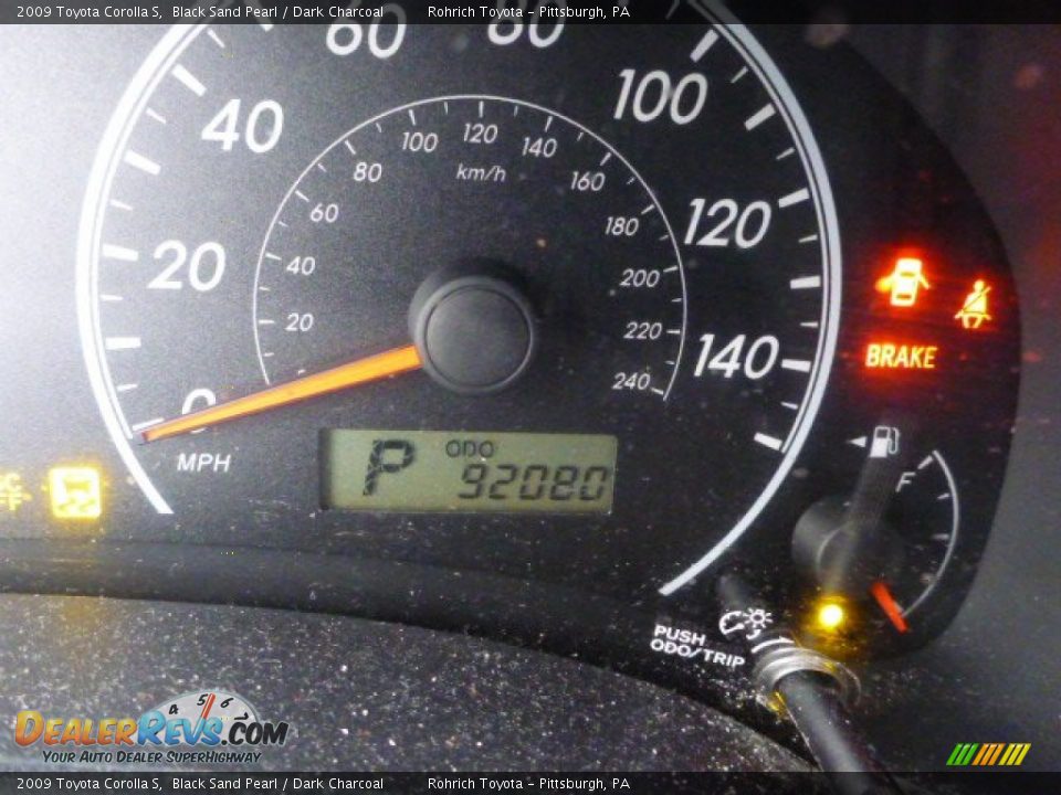 2009 Toyota Corolla S Black Sand Pearl / Dark Charcoal Photo #4