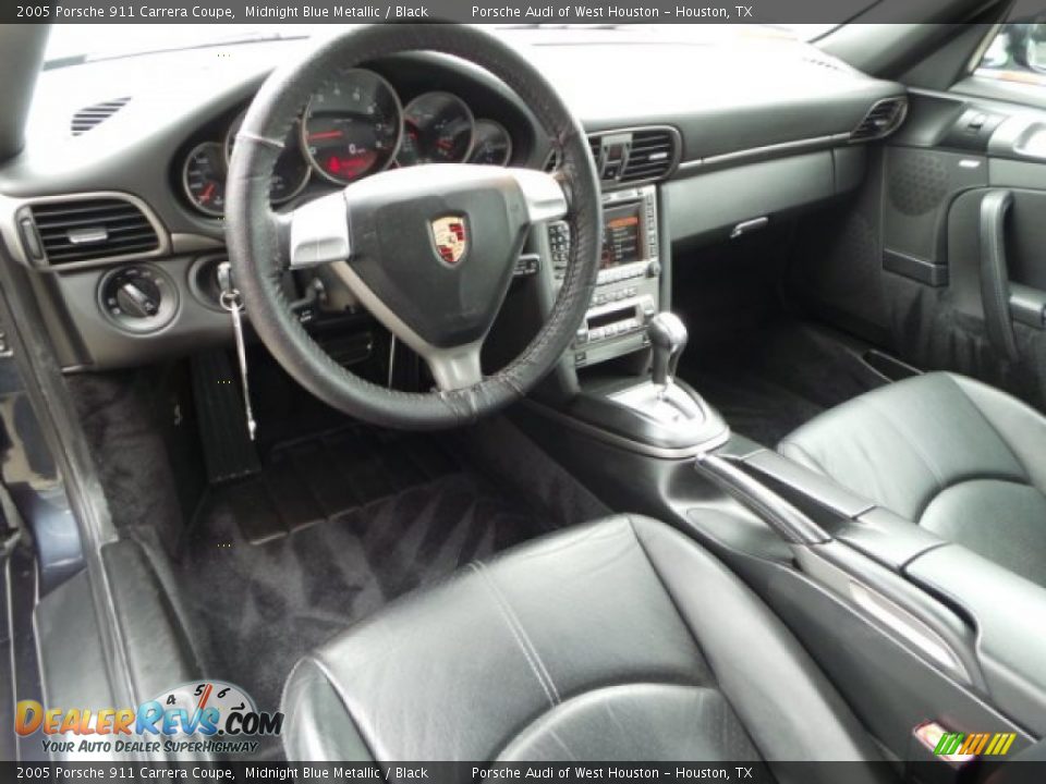 Black Interior - 2005 Porsche 911 Carrera Coupe Photo #16