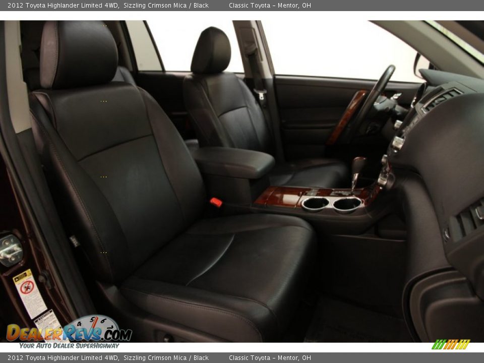 Black Interior - 2012 Toyota Highlander Limited 4WD Photo #15