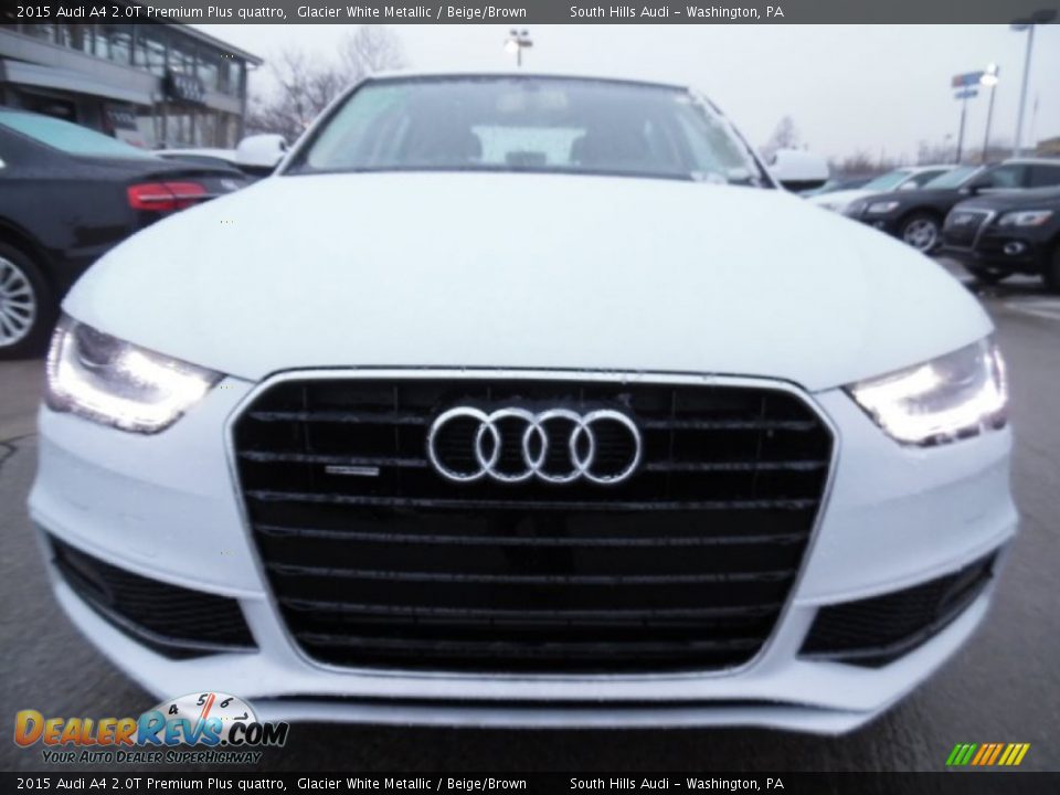 2015 Audi A4 2.0T Premium Plus quattro Glacier White Metallic / Beige/Brown Photo #6