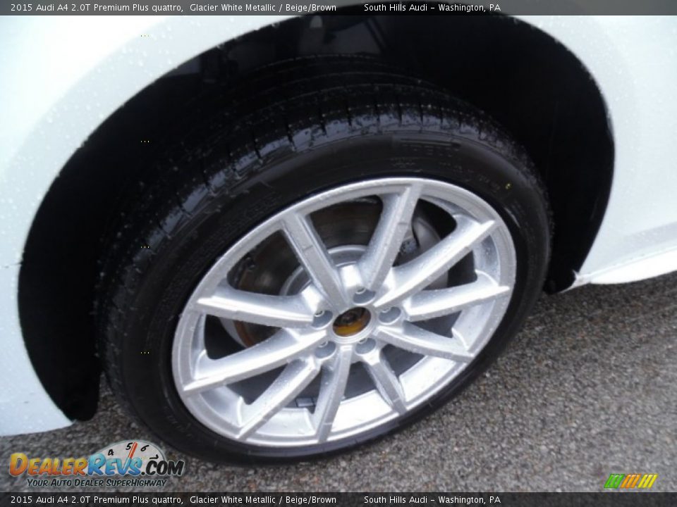 2015 Audi A4 2.0T Premium Plus quattro Glacier White Metallic / Beige/Brown Photo #7