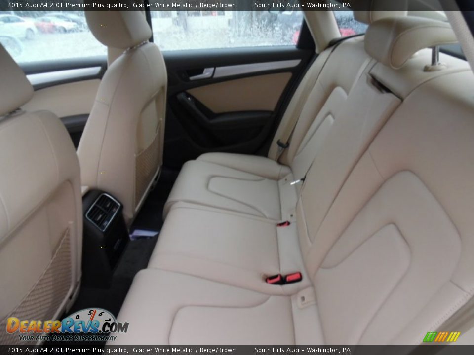 2015 Audi A4 2.0T Premium Plus quattro Glacier White Metallic / Beige/Brown Photo #9