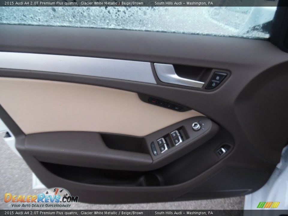 2015 Audi A4 2.0T Premium Plus quattro Glacier White Metallic / Beige/Brown Photo #11