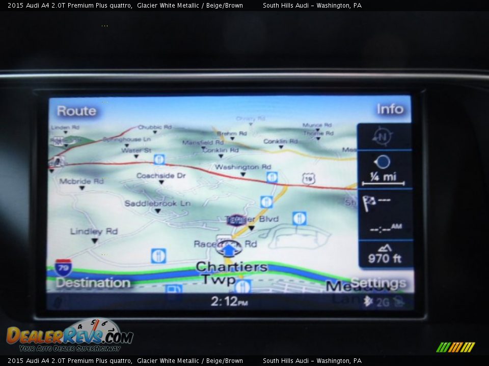2015 Audi A4 2.0T Premium Plus quattro Glacier White Metallic / Beige/Brown Photo #14