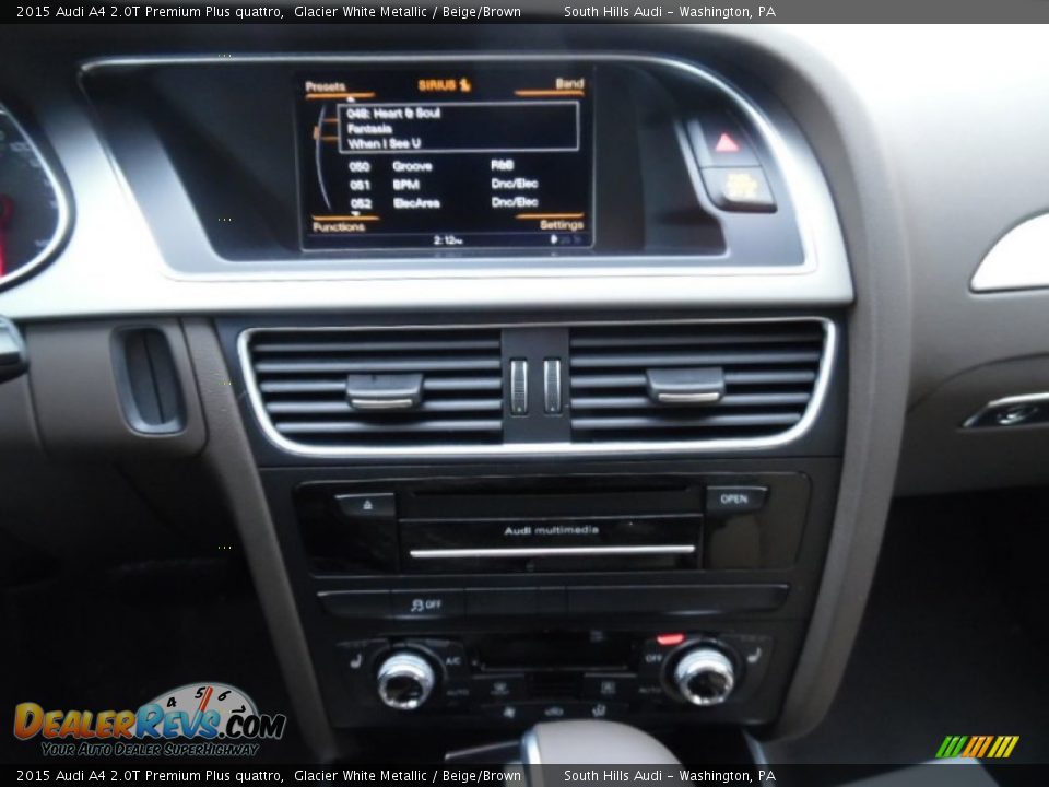 2015 Audi A4 2.0T Premium Plus quattro Glacier White Metallic / Beige/Brown Photo #15