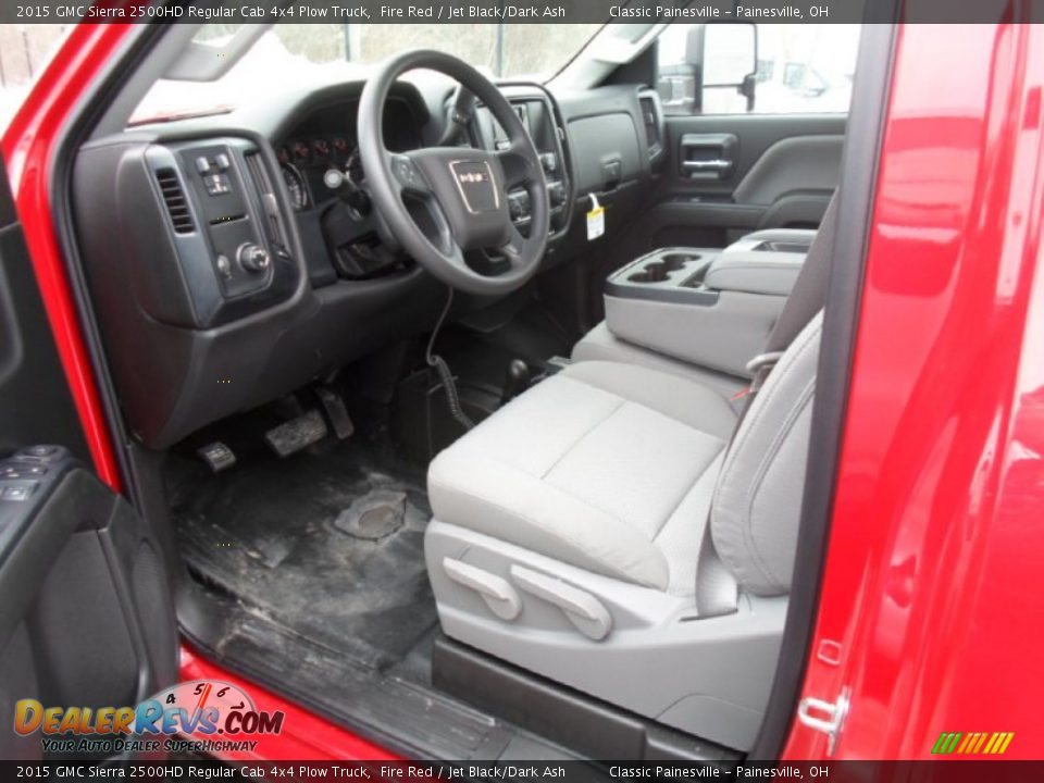 2015 GMC Sierra 2500HD Regular Cab 4x4 Plow Truck Fire Red / Jet Black/Dark Ash Photo #3