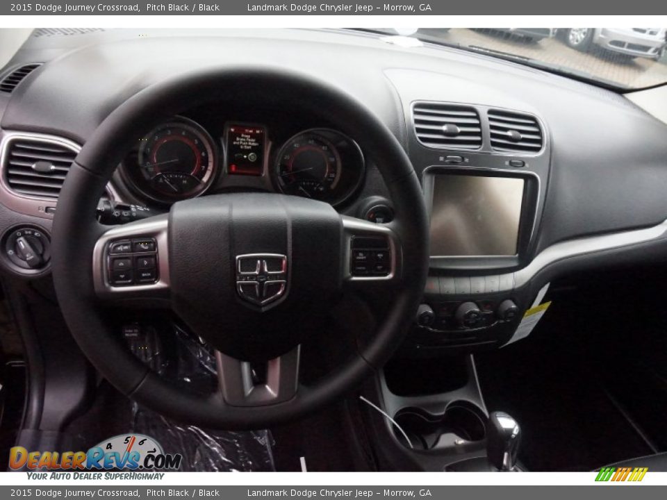 2015 Dodge Journey Crossroad Pitch Black / Black Photo #7