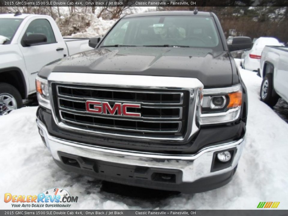 2015 GMC Sierra 1500 SLE Double Cab 4x4 Onyx Black / Jet Black Photo #2