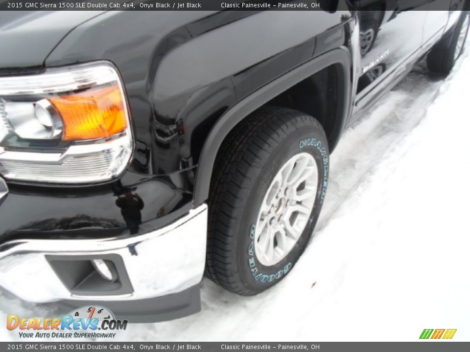 2015 GMC Sierra 1500 SLE Double Cab 4x4 Onyx Black / Jet Black Photo #3
